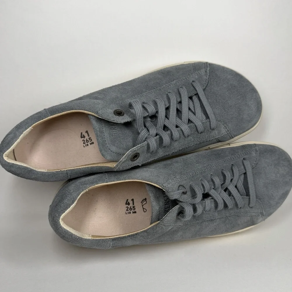 Birkenstock Size 41 / W 10 /‎ M 8 Blue Suede Bend Low Lace Up Sneaker Shoes